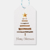 Rustige kerstbomen - Labels met cadeautjes Cadeaulabel (Voorkant)