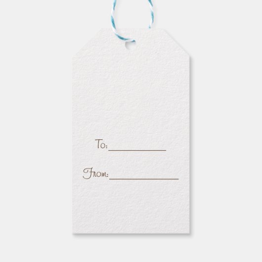 Rustige kerstbomen - Labels met cadeautjes Cadeaulabel (Achterkant)