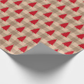 Rustige kerstbomen met buffelkoek cadeaupapier (Hoek)