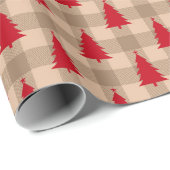 Rustige kerstbomen met buffelkoek cadeaupapier (Rol Hoek)