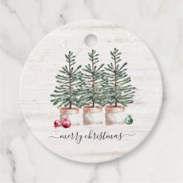 Rustige Kerstbomen Prettig Kerstfeest Bedankjes Labels