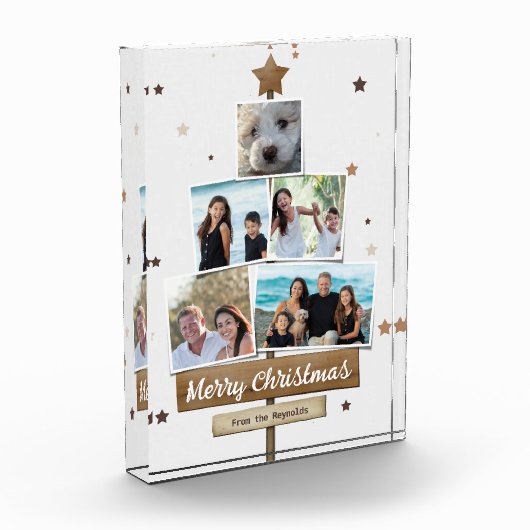 Rustige kerstboom | 5 Foto's collage (Links)