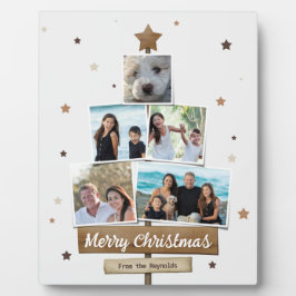 Rustige kerstboom | 5 Foto's collage Fotoplaat