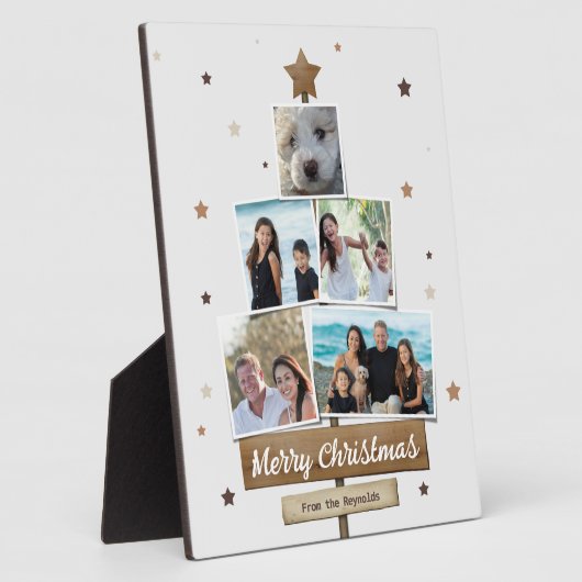 Rustige kerstboom | 5 Foto's collage Fotoplaat (Zijkant)