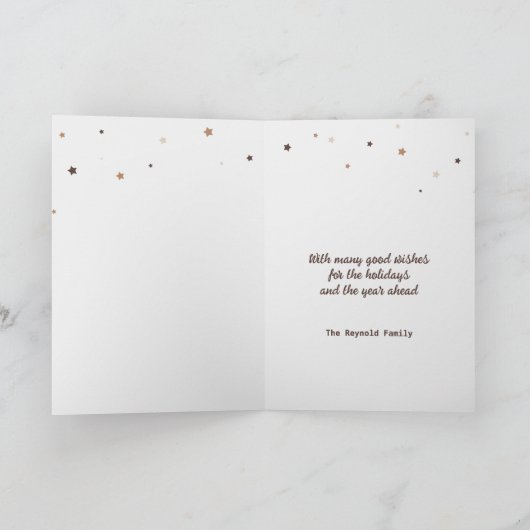 Rustige kerstboom | 5 Foto's Collage Kaart (Binnen)