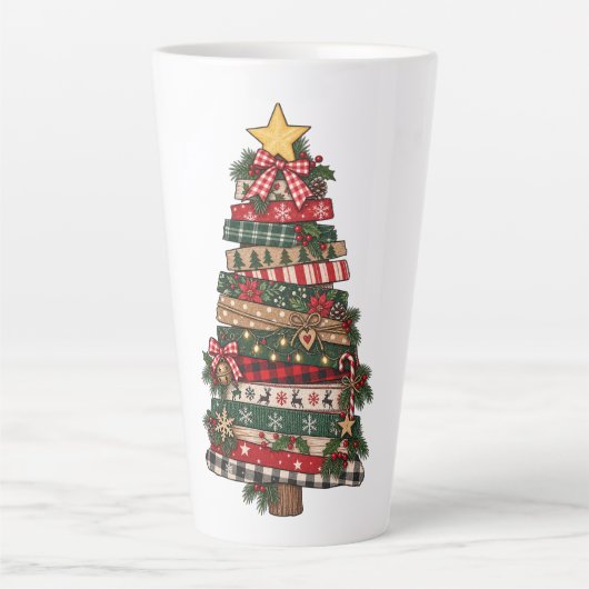 Rustige Kerstboom Latte Mok (Voorkant)