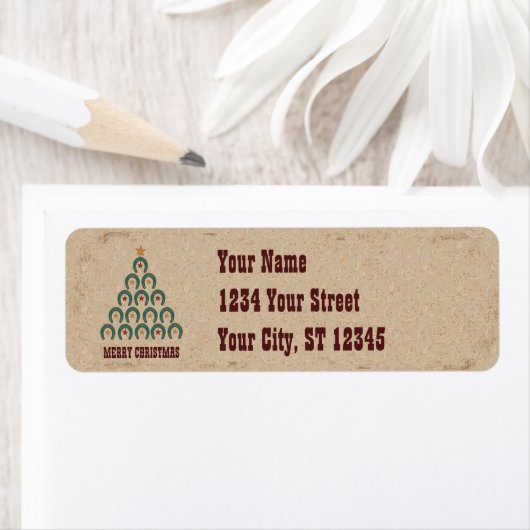 Rustige kerstboom met Hoefijzer Etiket (Insitu)