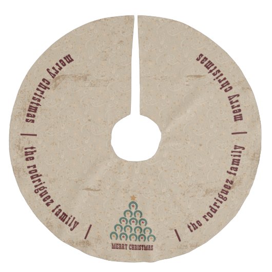 Rustige kerstboom met Hoefijzer Kerstboom Rok (Voorkant)