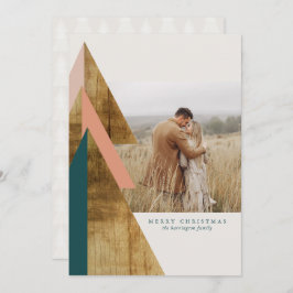 Rustige kerstboom met minimale kerstbomen kaart