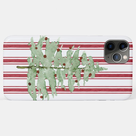 Rustige kerstboom met rode kruis Case-Mate iPhone case (Achterkant (horizontaal))