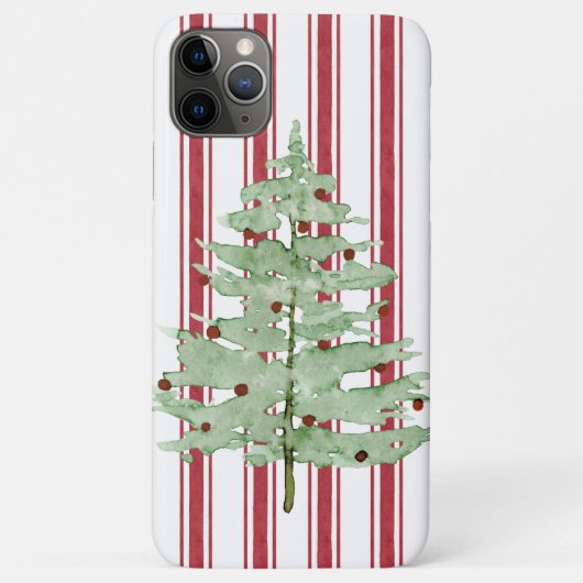 Rustige kerstboom met rode kruis Case-Mate iPhone case (Achterkant)