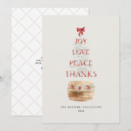 Rustige kerstboom met Typografie Elegant Feestdagenkaart