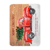 Rustige kerstboom Red Truck Magneet (Verticaal)