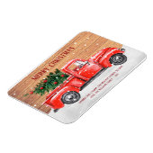 Rustige kerstboom Red Truck Magneet (Linkerzijde)
