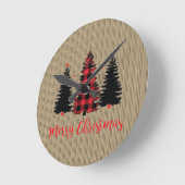 Rustige kerstboom ronde klok (Hoek)