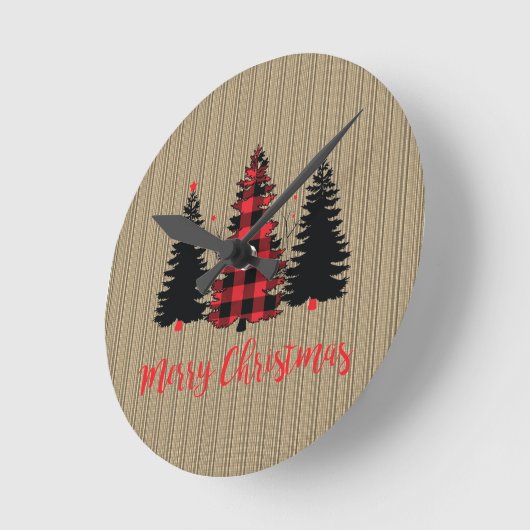 Rustige kerstboom ronde klok (Hoek)