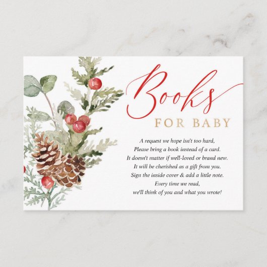 Rustige kerstboomaanvraag in de winter informatiekaartje (Voorkant)