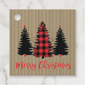 Rustige kerstboombosjes Trio Bedankjes Labels (Voorkant)