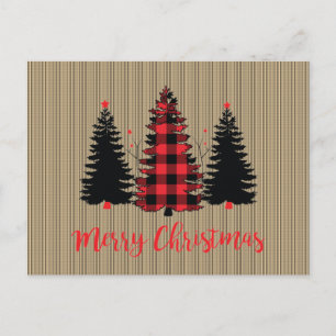 Rustige kerstboombosjes Trio Briefkaart