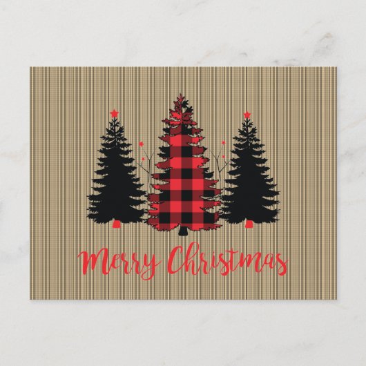 Rustige kerstboombosjes Trio Briefkaart (Voorkant)