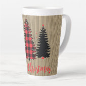 Rustige kerstboombosjes Trio Latte Mok (Rechterhoek)