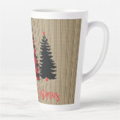 Rustige kerstboombosjes Trio Latte Mok (Rechts)