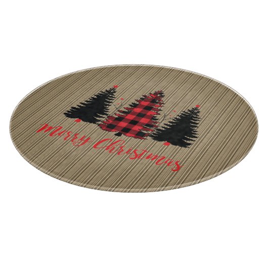 Rustige kerstboombosjes Trio Snijplank (Hoek)