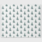 Rustige kerstboomcadeautjes cadeaupapier (Vlak)