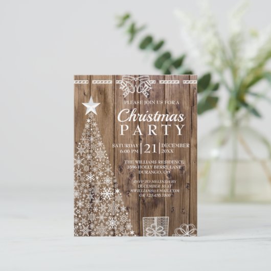 Rustige kerstboomfeestdag briefkaart (Staand voorkant)