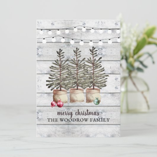 Rustige kerstboomkaarten (Staand voorkant)