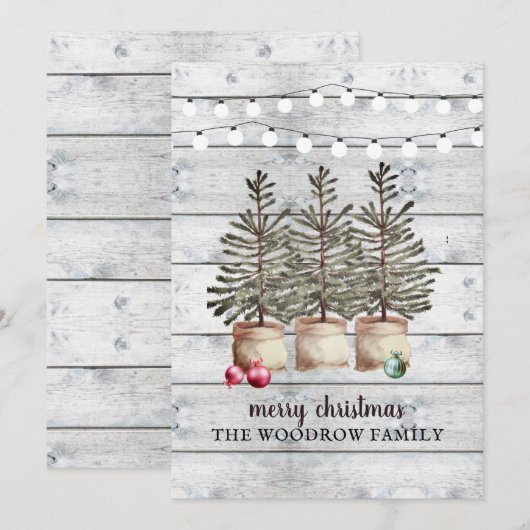 Rustige kerstboomkaarten (Voorkant / Achterkant)