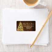 Rustige kerstbruiloft - adresboom en lint etiket (Insitu)