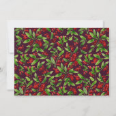 Rustige kerstbruiloft Burgundy Marsala Kaart (Achterkant)