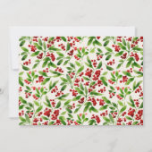 Rustige kerstbruiloft groen kaart (Achterkant)