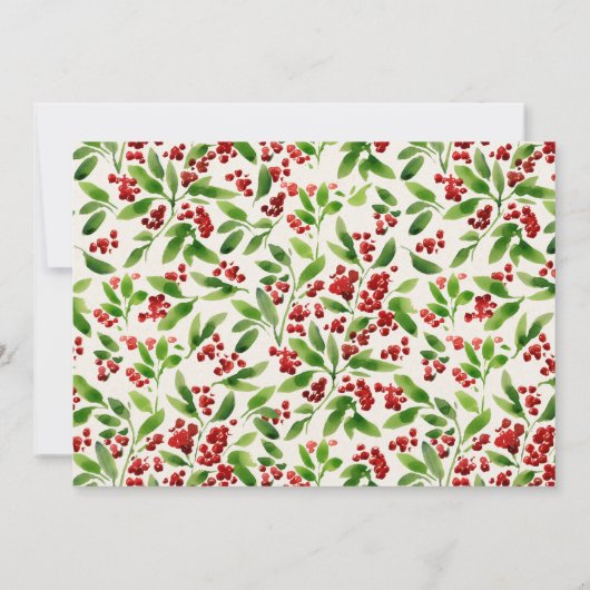 Rustige kerstbruiloft groen kaart (Achterkant)