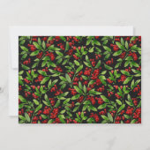 Rustige kerstbruiloft Groen Zwart Kaart (Achterkant)