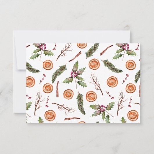 Rustige kerstbruiloft QR-code RSVP Kaartje (Achterkant)