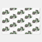 Rustige kerstbuffelkoordbril inpakpapier vel (Voorkant 3)