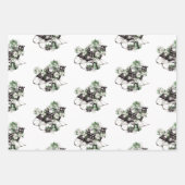 Rustige kerstbuffelkoordbril inpakpapier vel (Voorkant 2)