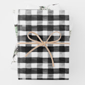 Rustige kerstbuffelkoordbril inpakpapier vel (In situ)