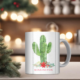 Rustige kerstcactus Succulent Holiday Koffiemok