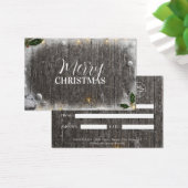 Rustige kerstcadeaubon voor hout visitekaartje (Bureau)