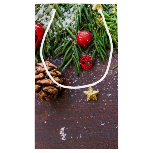 Rustige kerstcadeautas klein cadeauzakje (Achterkant)