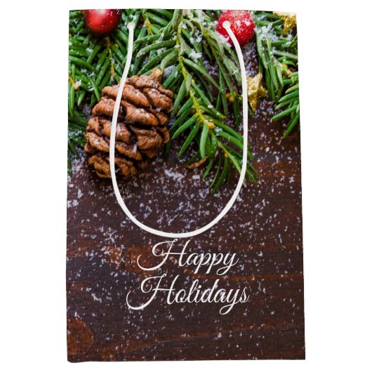 Rustige kerstcadeautas medium cadeauzakje (Voorkant)