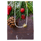 Rustige kerstcadeautas medium cadeauzakje (Achterkant)