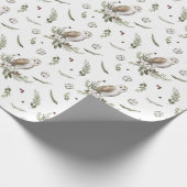 Rustige kerstcadeautjes voor ooiland cadeaupapier (Hoek)