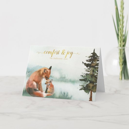 Rustige kerstdagen feestdagen kaart (Voorkant)