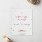 Rustige Kerstfeest Uitnodiging | Kerstsfeer (Voorkant / Achterkant in situ)