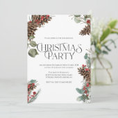 Rustige Kerstfeest Uitnodiging | Witte Kerst (Staand voorkant)