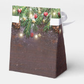 Rustige kerstfeestdag bruiloft bedankdoosjes (Achterkant)